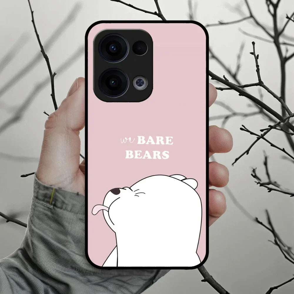 We Bare Bears Pink Glossy Metal Case Cover For Oppo - ShopOnCliQ