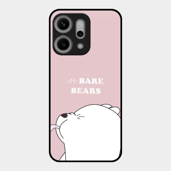 We Bare Bears Pink Glossy Metal Case Cover For Oppo Reno 14 Pro 5G