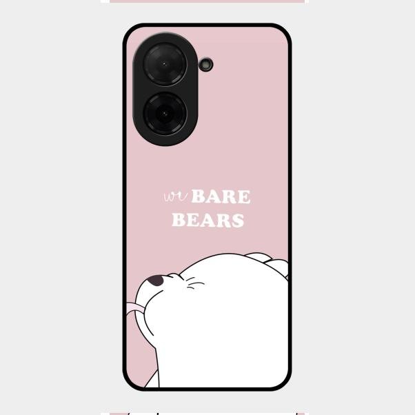 We Bare Bears Pink Glossy Metal Case Cover For Poco C71
