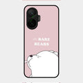 We Bare Bears Pink Glossy Metal Case Cover For Poco F7 5G