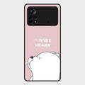 We Bare Bears Pink Glossy Metal Case Cover For Poco X4 Pro 5G