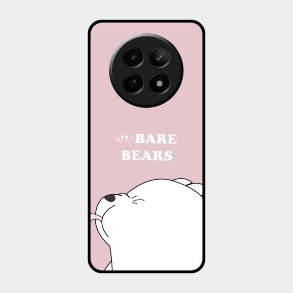 We Bare Bears Pink Glossy Metal Case Cover For Realme 12 5G