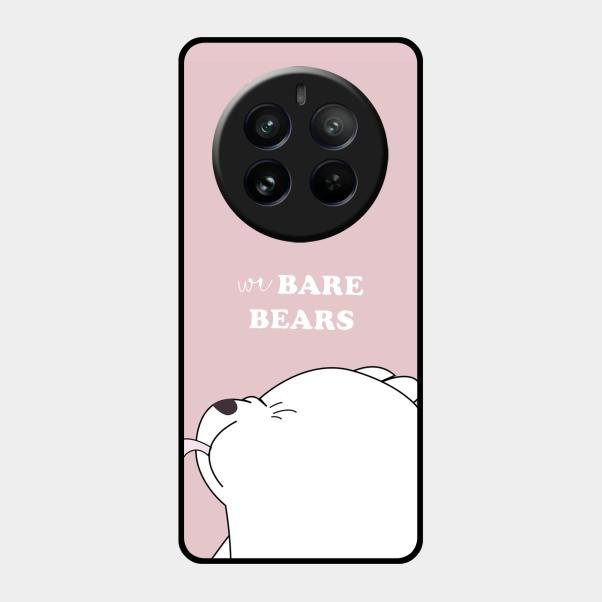We Bare Bears Pink Glossy Metal Case Cover For Realme 12 Pro 5G