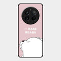 We Bare Bears Pink Glossy Metal Case Cover For Realme 12 Pro Plus 5G