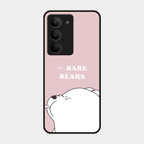 We Bare Bears Pink Glossy Metal Case Cover For Realme 14X 5G