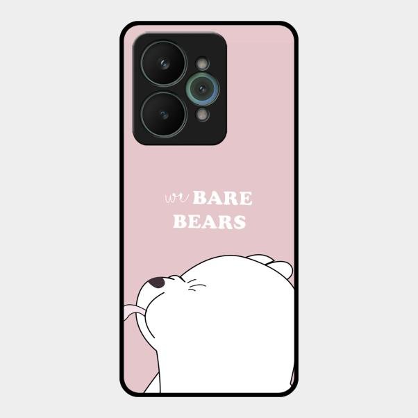 We Bare Bears Pink Glossy Metal Case Cover For Realme 15 5G
