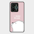 We Bare Bears Pink Glossy Metal Case Cover For Realme 15 Pro 5G