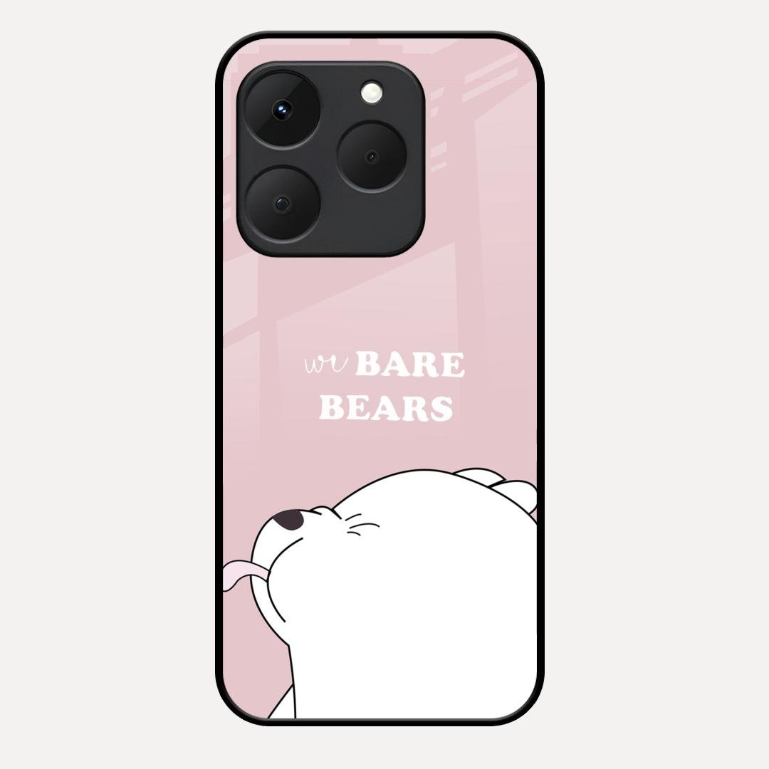 We Bare Bears Pink Glossy Metal Case Cover For Realme 15T 5G