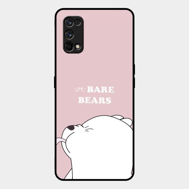 We Bare Bears Pink Glossy Metal Case Cover For Realme 7 Pro