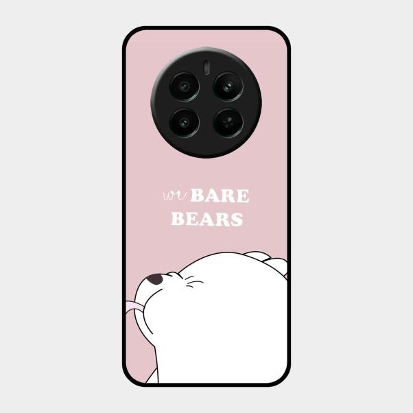 We Bare Bears Pink Glossy Metal Case Cover For Realme P1 5G