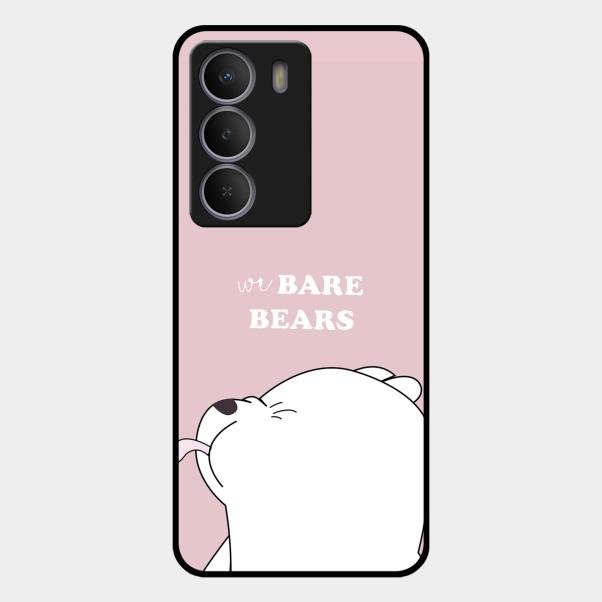 We Bare Bears Pink Glossy Metal Case Cover For Realme P3 Lite 5G