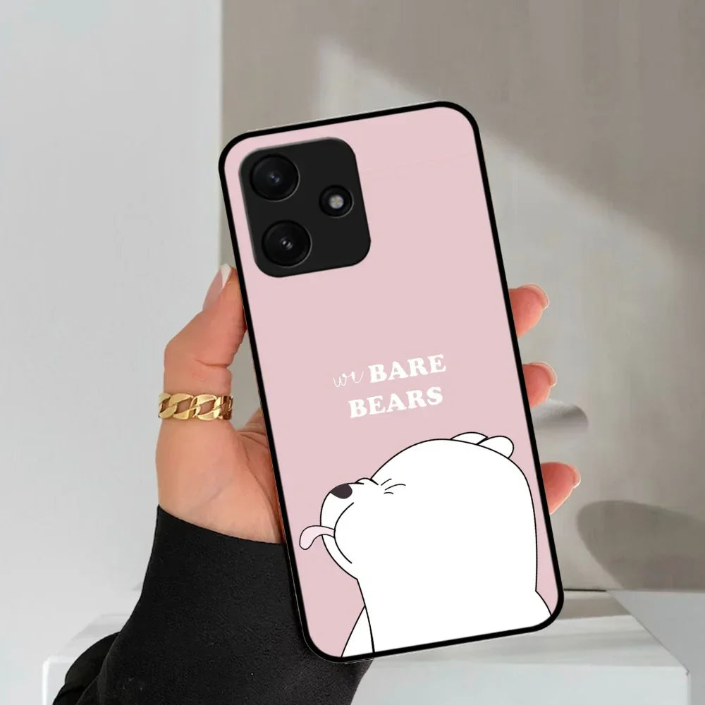 We Bare Bears Pink Glossy Metal Case Cover For Redmi - ShopOnCliQ