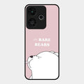 We Bare Bears Pink Glossy Metal Case Cover For Redmi 13 5G