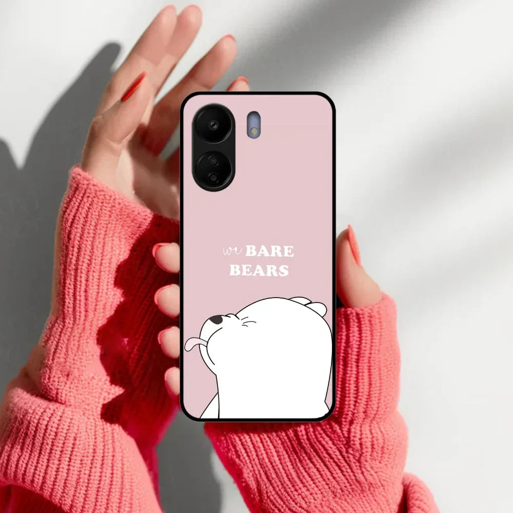 We Bare Bears Pink Glossy Metal Case Cover For Redmi - ShopOnCliQ