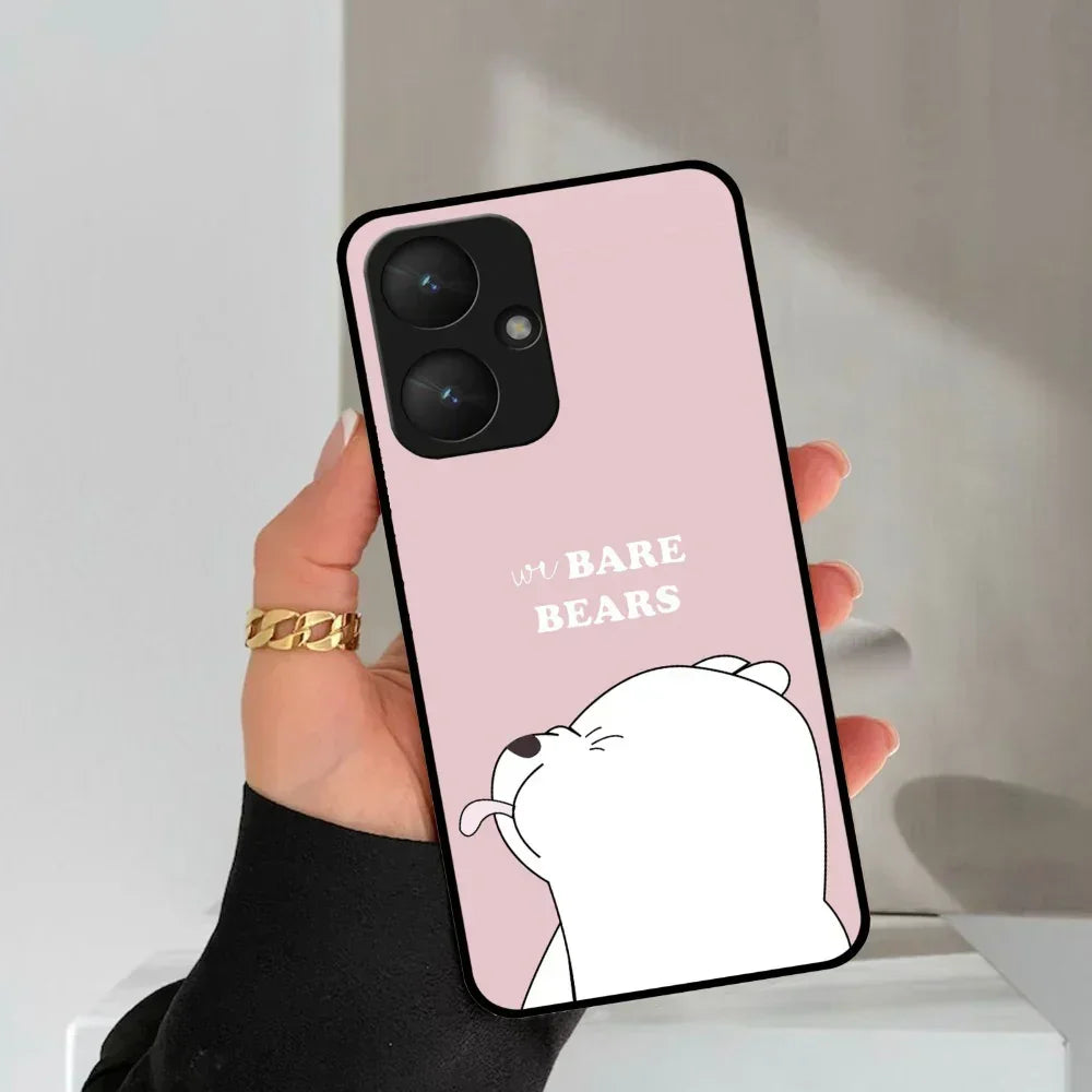 We Bare Bears Pink Glossy Metal Case Cover For Redmi - ShopOnCliQ