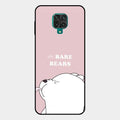 We Bare Bears Pink Glossy Metal Case Cover For Redmi Note 10 Lite