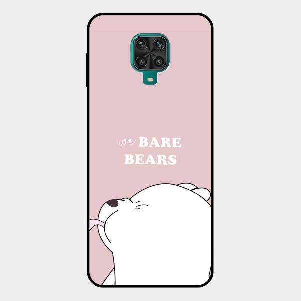We Bare Bears Pink Glossy Metal Case Cover For Redmi Note 10 Lite