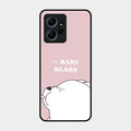 We Bare Bears Pink Glossy Metal Case Cover For Redmi Note 12 4G