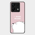We Bare Bears Pink Glossy Metal Case Cover For Redmi Note 13 Pro 5G