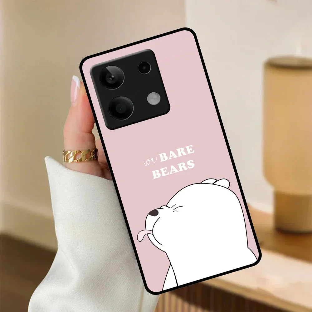 We Bare Bears Pink Glossy Metal Case Cover For Redmi - ShopOnCliQ