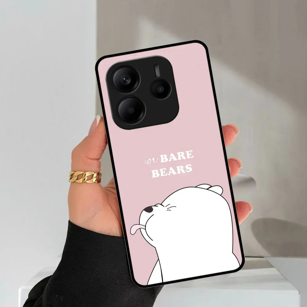We Bare Bears Pink Glossy Metal Case Cover For Redmi - ShopOnCliQ