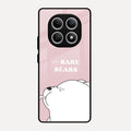 We Bare Bears Pink Glossy Metal Case Cover For Redmi Note 15 5G