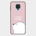 We Bare Bears Pink Glossy Metal Case Cover For Redmi Note 9 Pro Max
