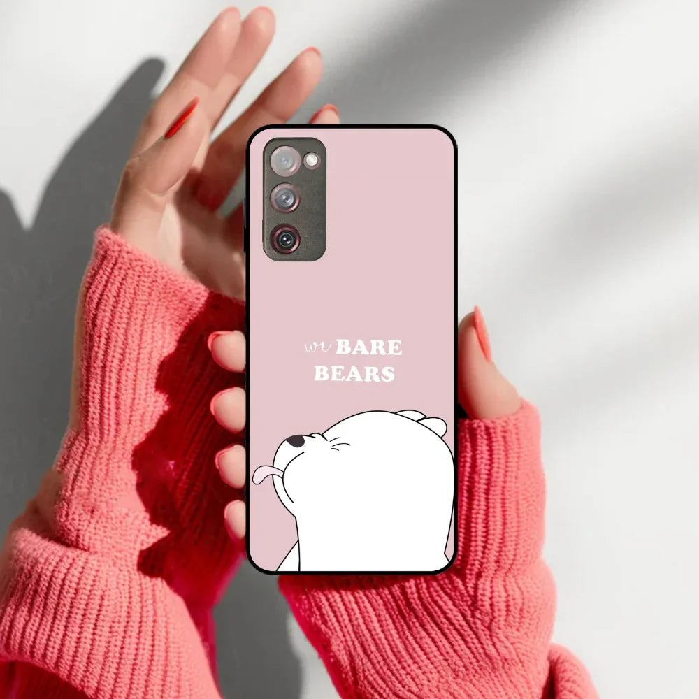 We Bare Bears Pink Glossy Metal Case Cover For Samsung - ShopOnCliQ