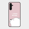 We Bare Bears Pink Glossy Metal Case Cover For Samsung Galaxy A16 5G