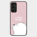 We Bare Bears Pink Glossy Metal Case Cover For Samsung Galaxy A34 5G