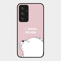 We Bare Bears Pink Glossy Metal Case Cover For Samsung Galaxy A54 5G