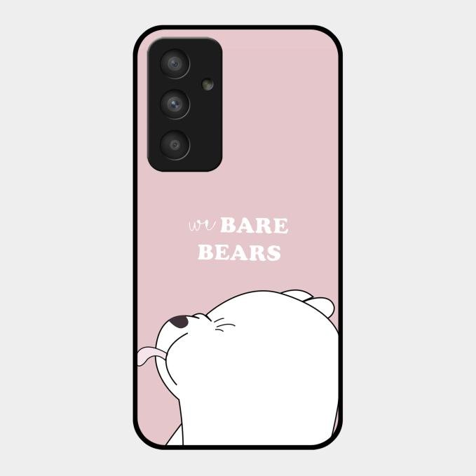 We Bare Bears Pink Glossy Metal Case Cover For Samsung Galaxy A54 5G