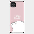 We Bare Bears Pink Glossy Metal Case Cover For Samsung Galaxy F42 5G