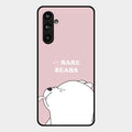 We Bare Bears Pink Glossy Metal Case Cover For Samsung Galaxy F54 5G