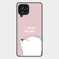 We Bare Bears Pink Glossy Metal Case Cover For Samsung Galaxy M53 5G