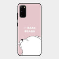 We Bare Bears Pink Glossy Metal Case Cover For Samsung Galaxy S20