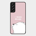 We Bare Bears Pink Glossy Metal Case Cover For Samsung Galaxy S21 Fe 5G