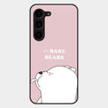 We Bare Bears Pink Glossy Metal Case Cover For Samsung Galaxy S23 Plus 5G