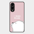 We Bare Bears Pink Glossy Metal Case Cover For Samsung Galaxy S25 Edge 5G