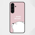 We Bare Bears Pink Glossy Metal Case Cover For Samsung Galaxy S25 FE 5G