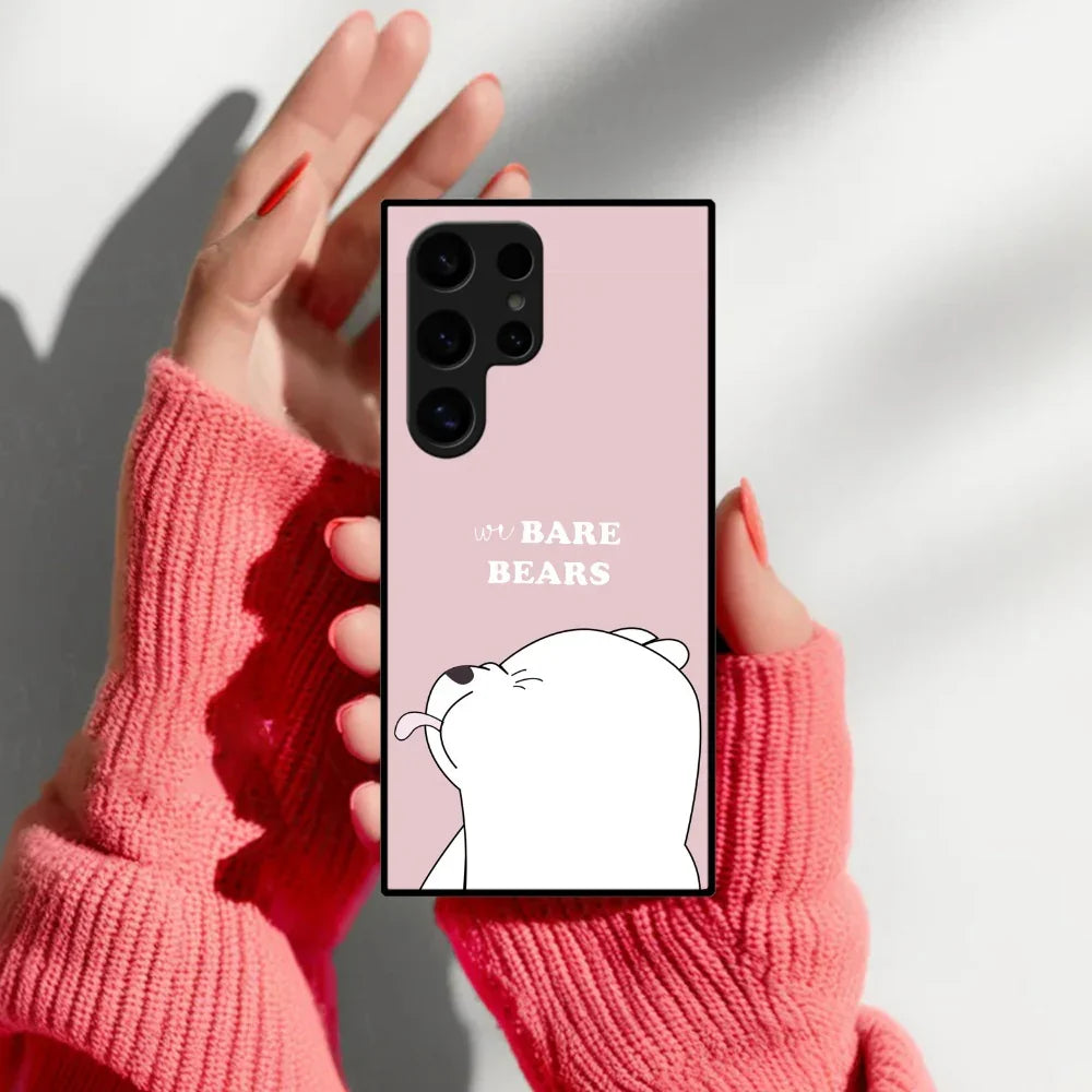 We Bare Bears Pink Glossy Metal Case Cover For Samsung - ShopOnCliQ