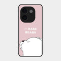 We Bare Bears Pink Glossy Metal Case Cover For Vivo T3 Pro 5G
