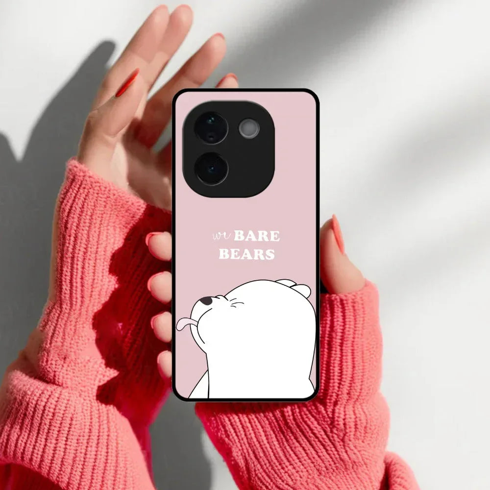 We Bare Bears Pink Glossy Metal Case Cover For Vivo - ShopOnCliQ