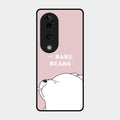 We Bare Bears Pink Glossy Metal Case Cover For Vivo T3 Ultra