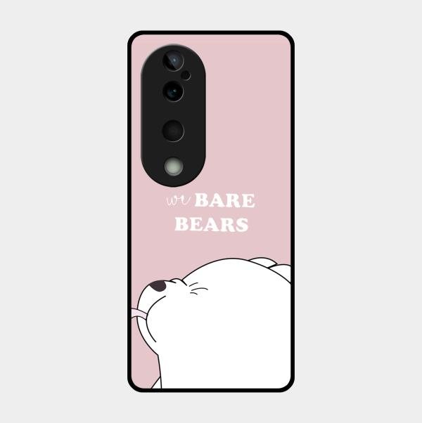 We Bare Bears Pink Glossy Metal Case Cover For Vivo T3 Ultra