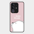 We Bare Bears Pink Glossy Metal Case Cover For Vivo T4X 5G