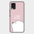 We Bare Bears Pink Glossy Metal Case Cover For Vivo V20 2021