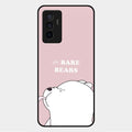 We Bare Bears Pink Glossy Metal Case Cover For Vivo V23E 5G