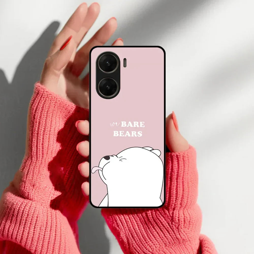 We Bare Bears Pink Glossy Metal Case Cover For Vivo - ShopOnCliQ