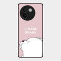 We Bare Bears Pink Glossy Metal Case Cover For Vivo V30E 5G